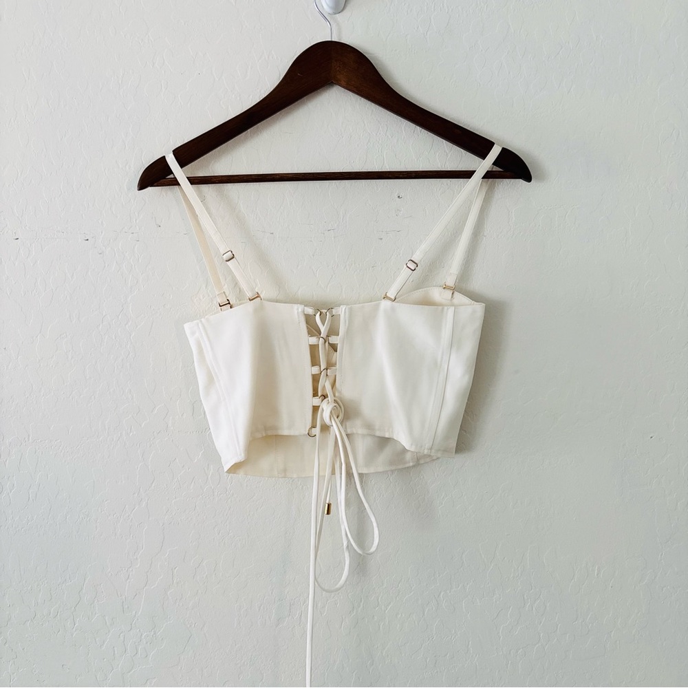 Sabina Musayev White Bustier Corset Top Crop Size‎ Small Revolve - Picture 5 of 7